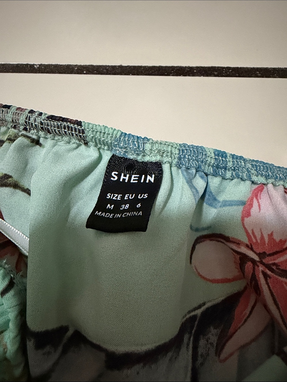 SHEIN Mint Tropical Floral Strapless Sundress - Picture 5 of 5